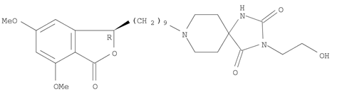 1,3,8-Triazaspiro[4.5]decane-2,4-dione, 8-[9-[(1R)-1,3-dihydro-4,6-dimethoxy-3-oxo-1-isobenzofuranyl]nonyl]-3-(2-hydroxyethyl)-